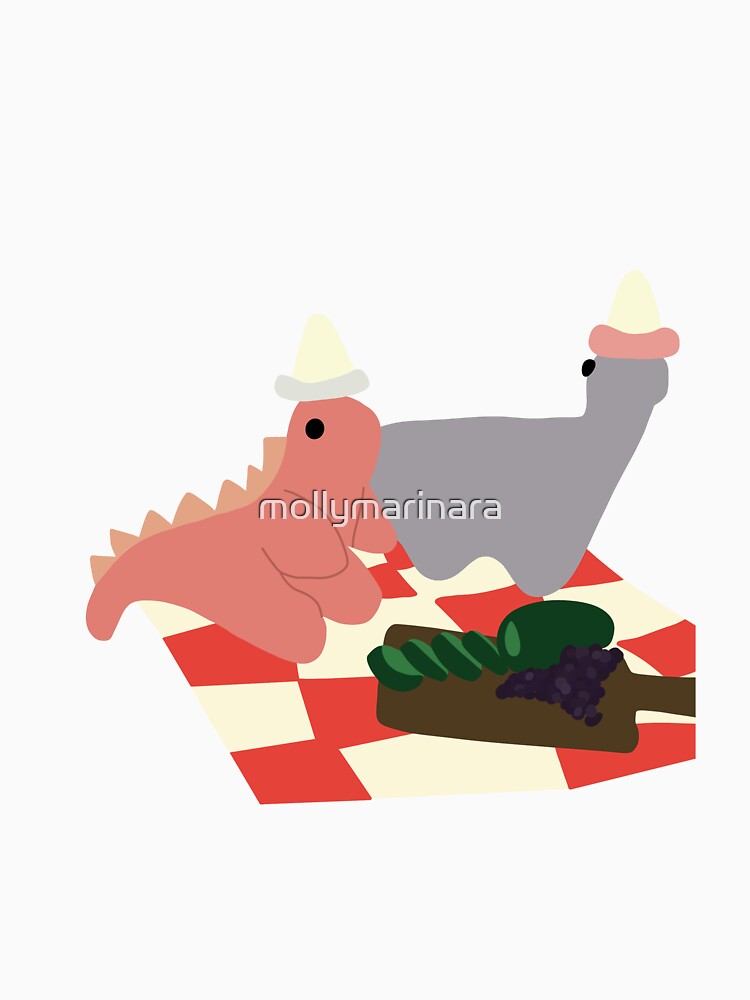 Cute Dinos on a picnic by mollymarinara