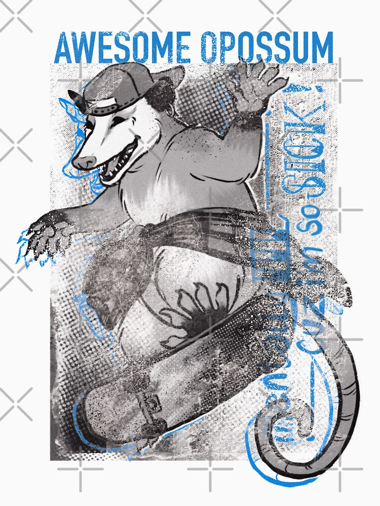 Awesome Opossum Blue by DarbiDraws