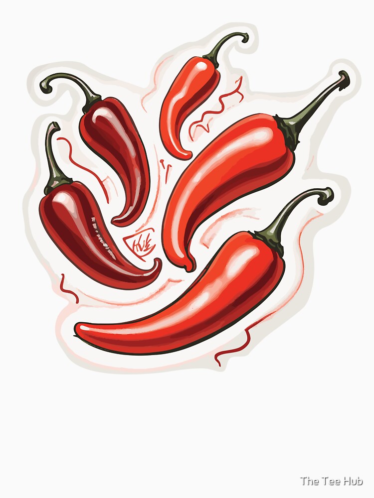 Spicy Red Chili Peppers by The Tee Hub