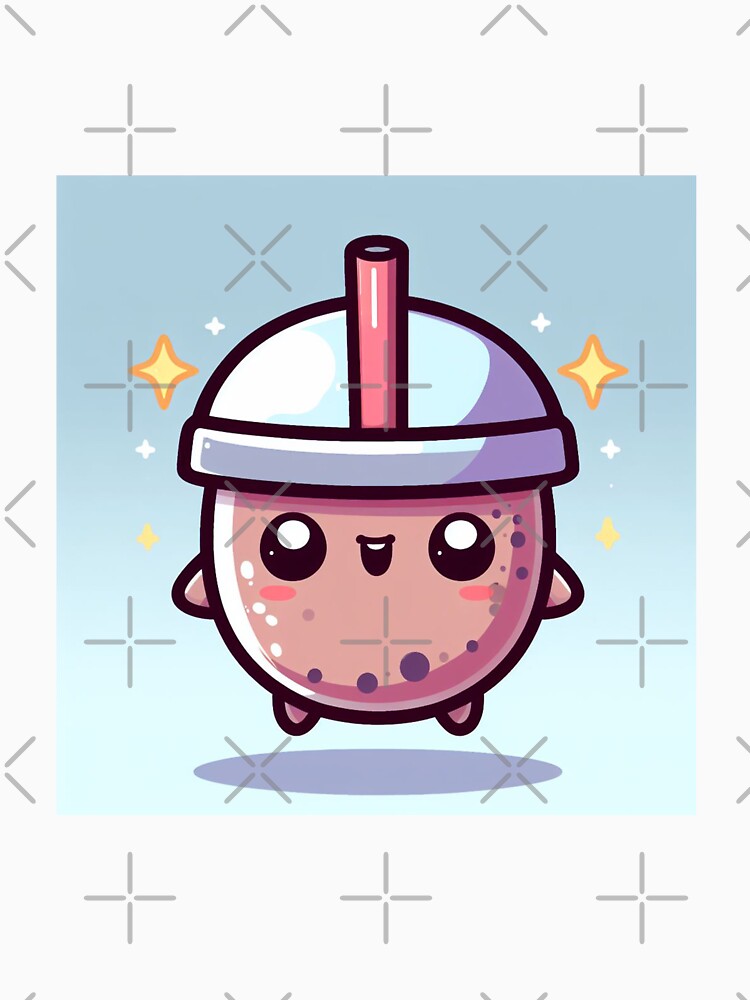 adorable round bubble tea with back drop by SaraDatCool