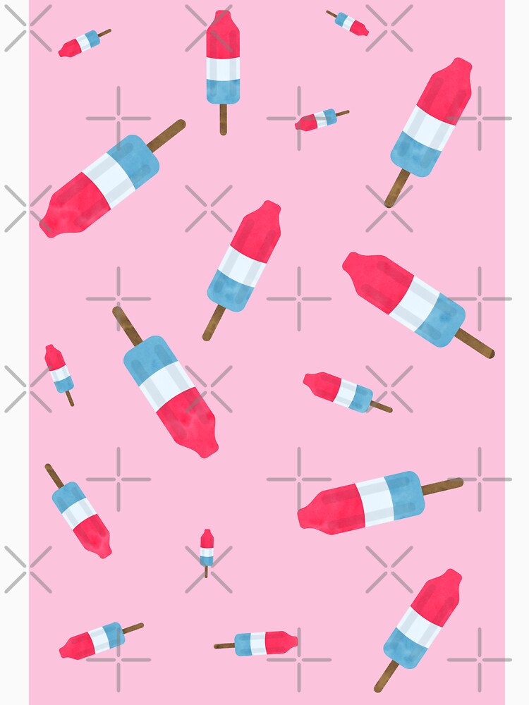 Popsicles -  Retro Pattern - (pink background) by Octavia Soldani
