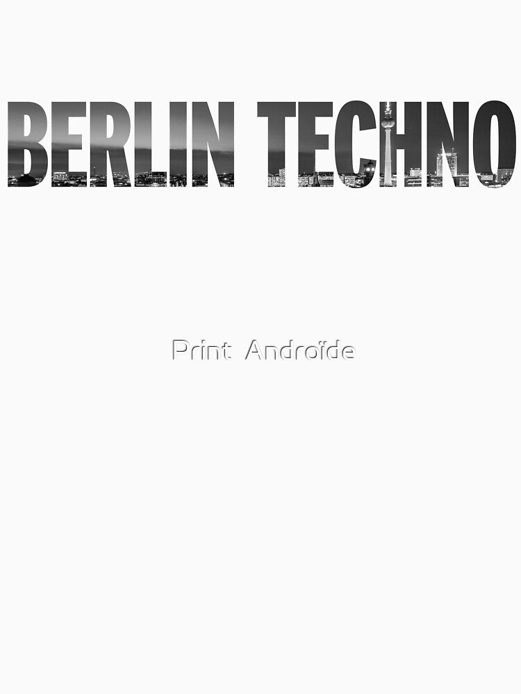 Berlin skyline Techno Music art photo, festival, raver, DJ by Print  Androïde