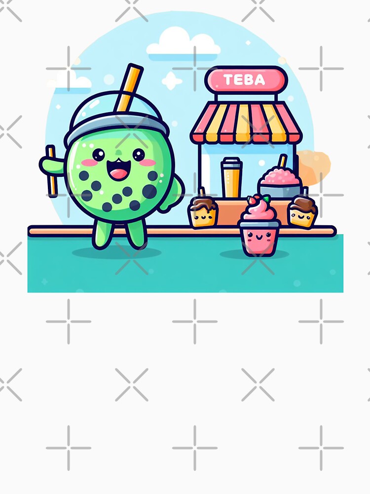 Adorable kawaii bubble tea and cupcake shop by SaraDatCool