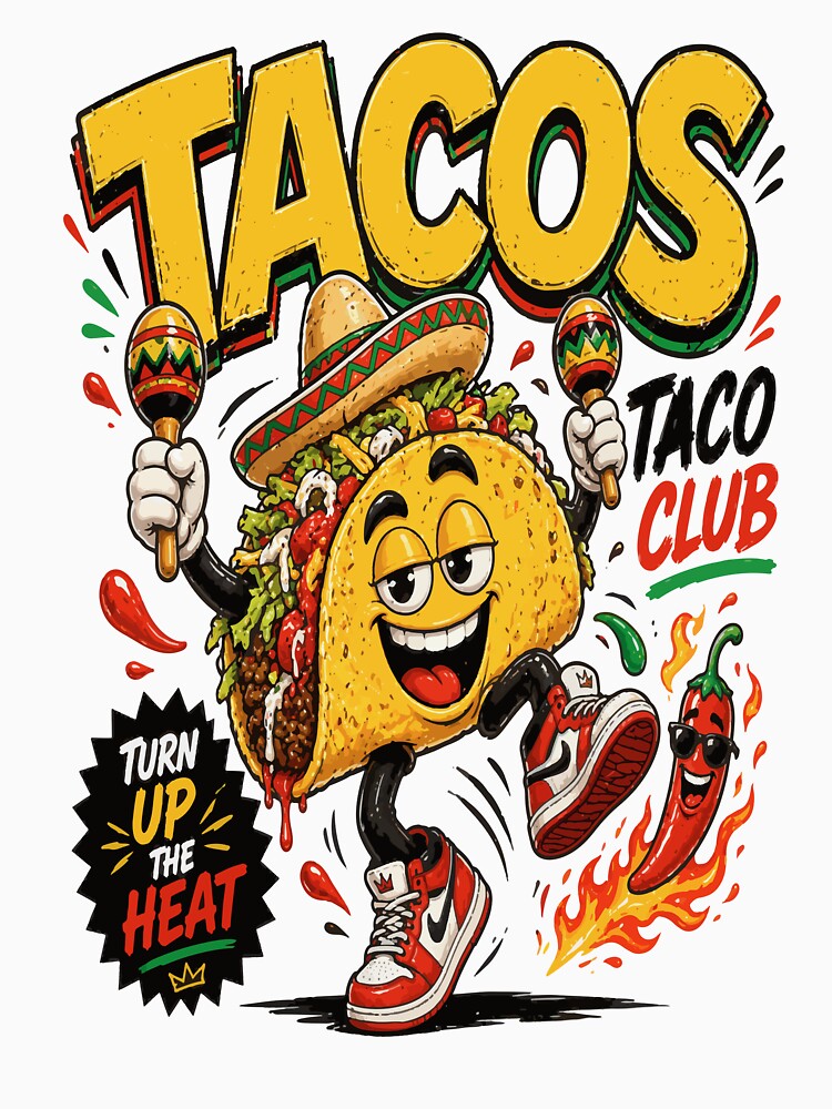 Turn Up The Heat – Dancing Taco & Chili by Chaotic Raccoon