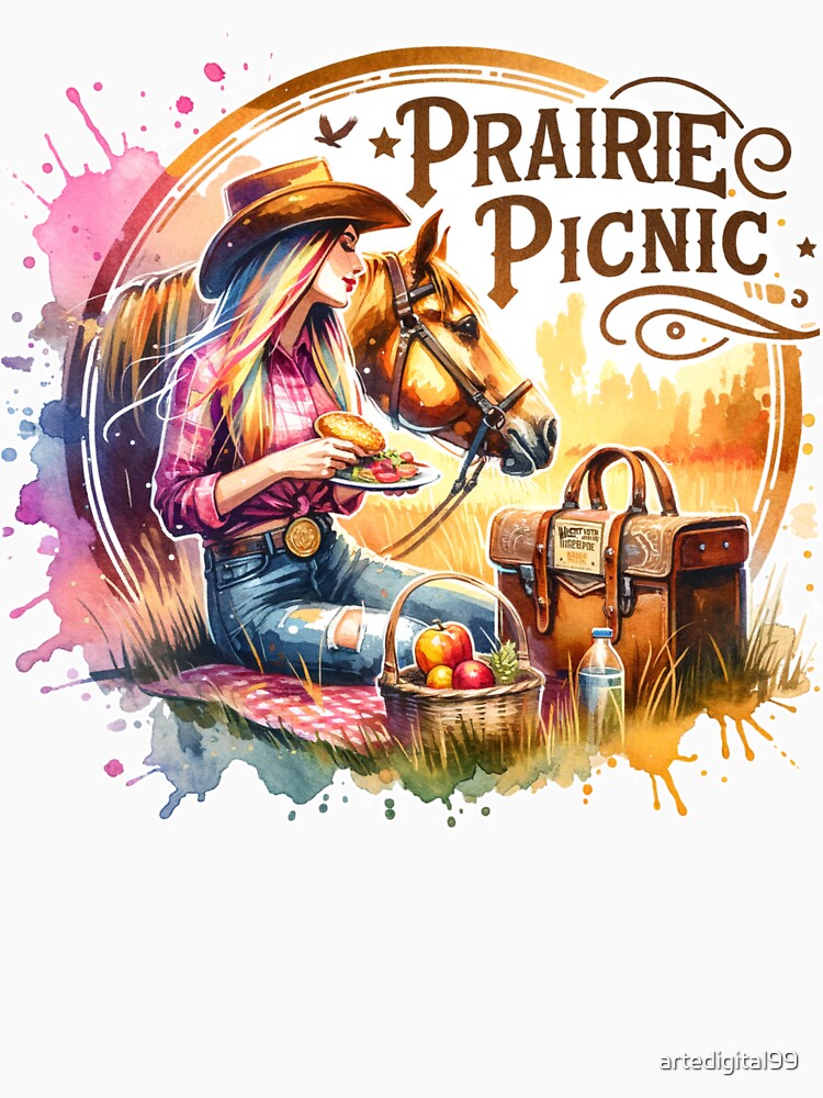 Wild West Cowgirl Vibes- Tshirts, Mugs, Stickers & More by artedigital99