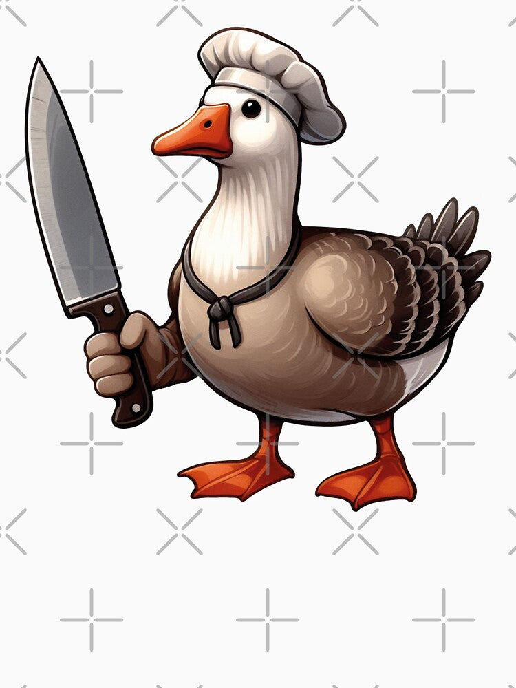 anry goose with knife by DuskTillDown