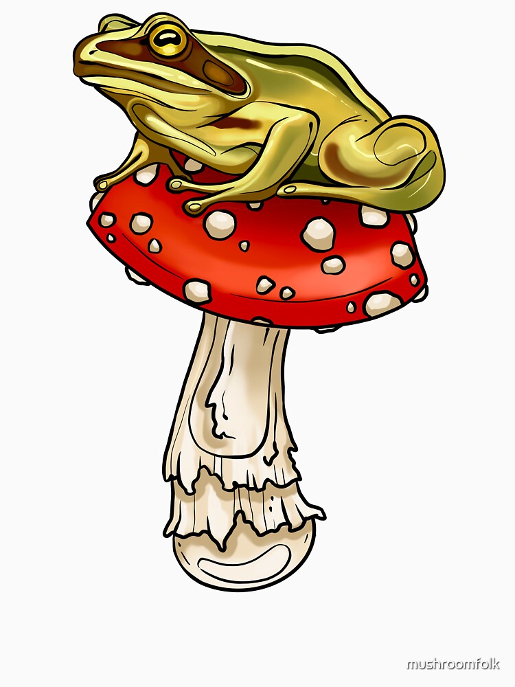 Frog on a mushroom by mushroomfolk