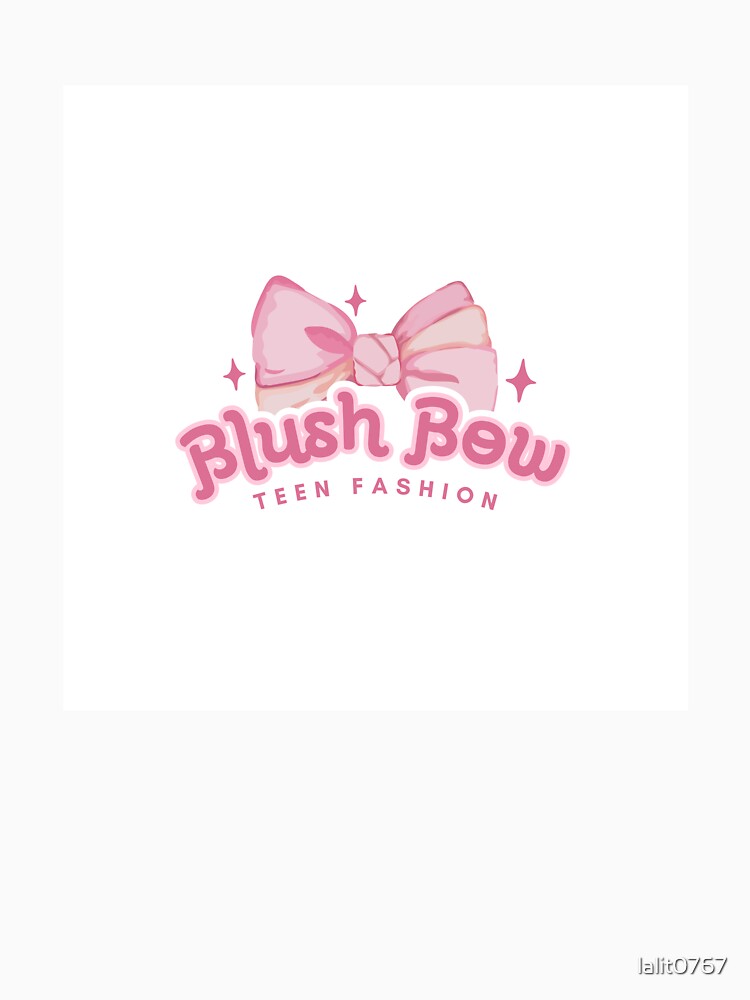 Blush Bow Teen Fashion Cute Watercolor Ribbon Sticker by lalit0767