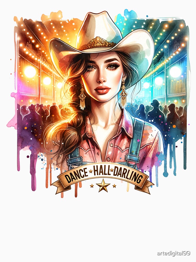 Country Cowgirl Hustle Spirit- Apparel, T-shirts, Mugs, Stickers & More by artedigital99
