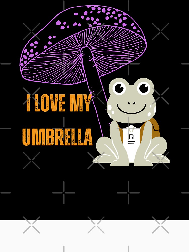 Frog and umbrella Mushroom sticker by Cosmicworld07