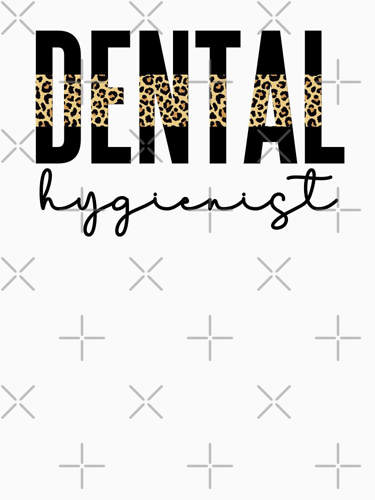 Dental Hygienist Cheetah print | RDH Registered Dental Hygienist Leopard typography by Violet Treasures