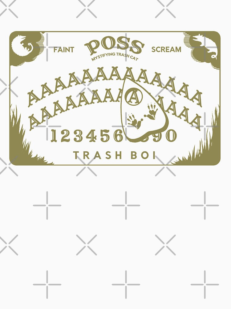 Possum Ouija Board (Gold on Black) - Funny Opossum Oujia Design by BoyPilot Goods