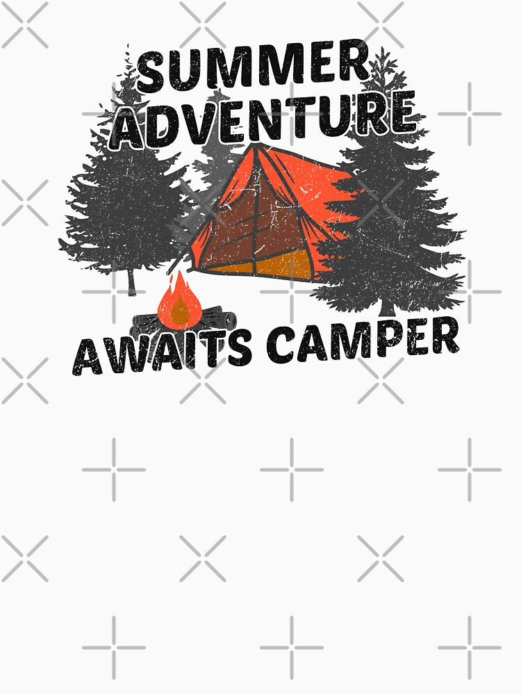 Summer adventure camper awaits (Retro, 70s, Camping) by yococo