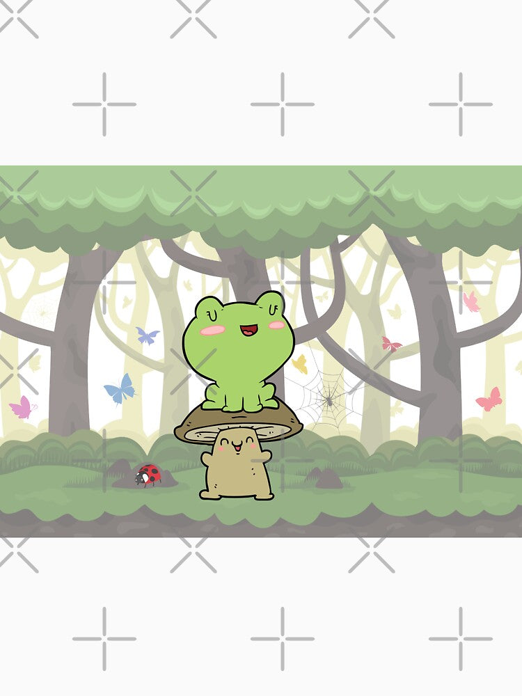 Frog and Mushroom Friends by DonneeCreations