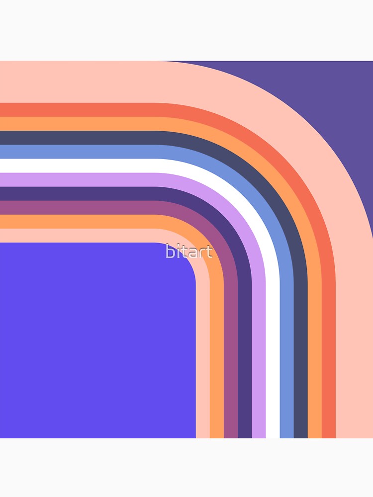 Retro 60s 70s 80s 90s Rainbow Stripes Mid-Century by bitart
