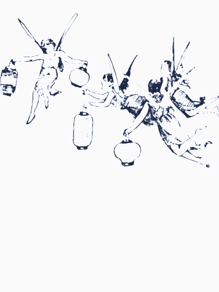 Fairy Lanterns Navy by Prints-n-Pauper