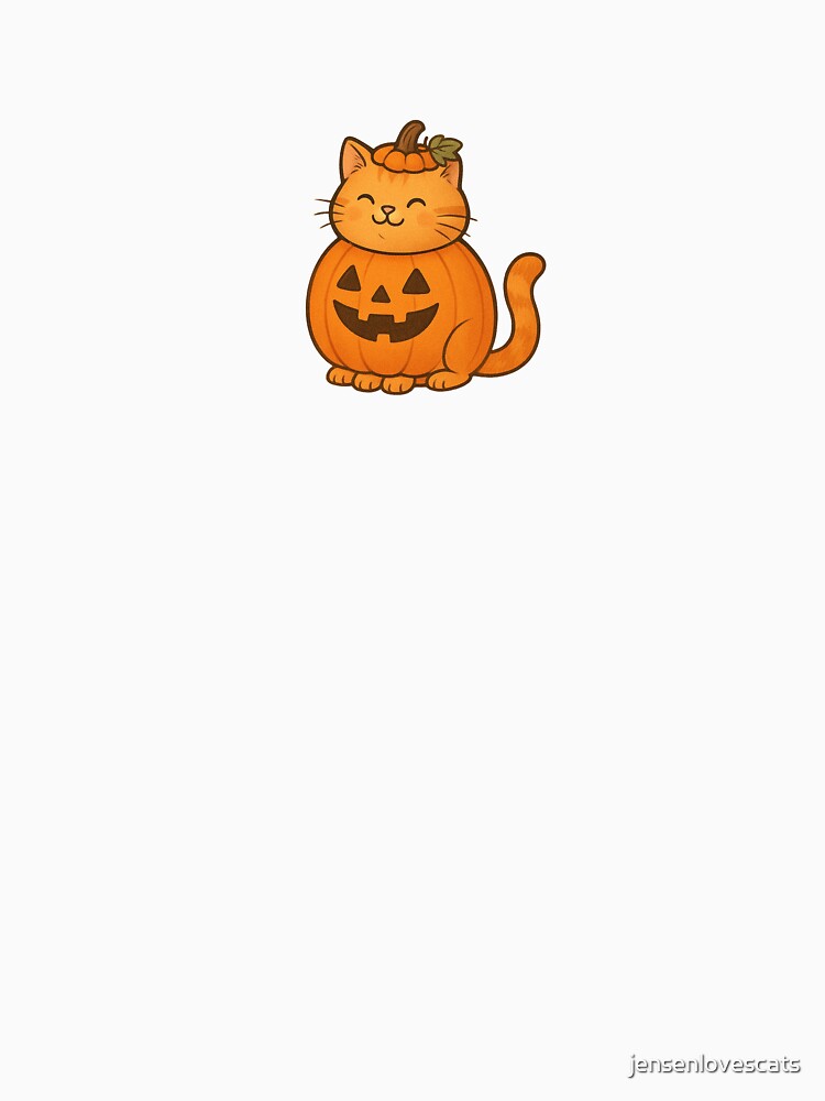 Chunky Orange Cat Pumpkin by jensenlovescats