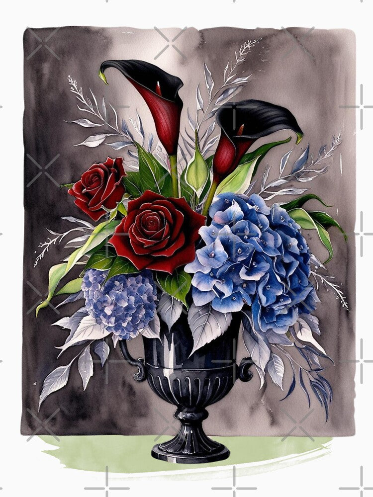 Whimsigothic Reverie – Gothic Floral Vase Aesthetic by Marwamay