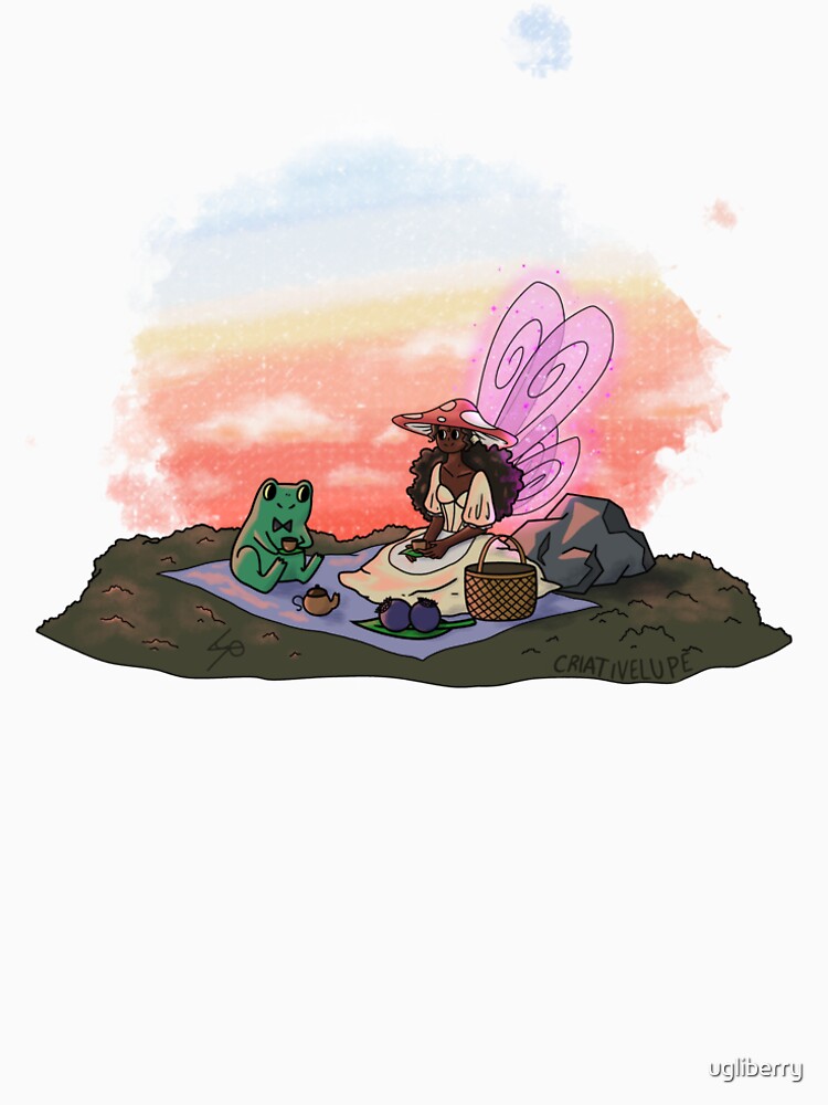 Cottagecore fairy and frog picnic by ugliberry