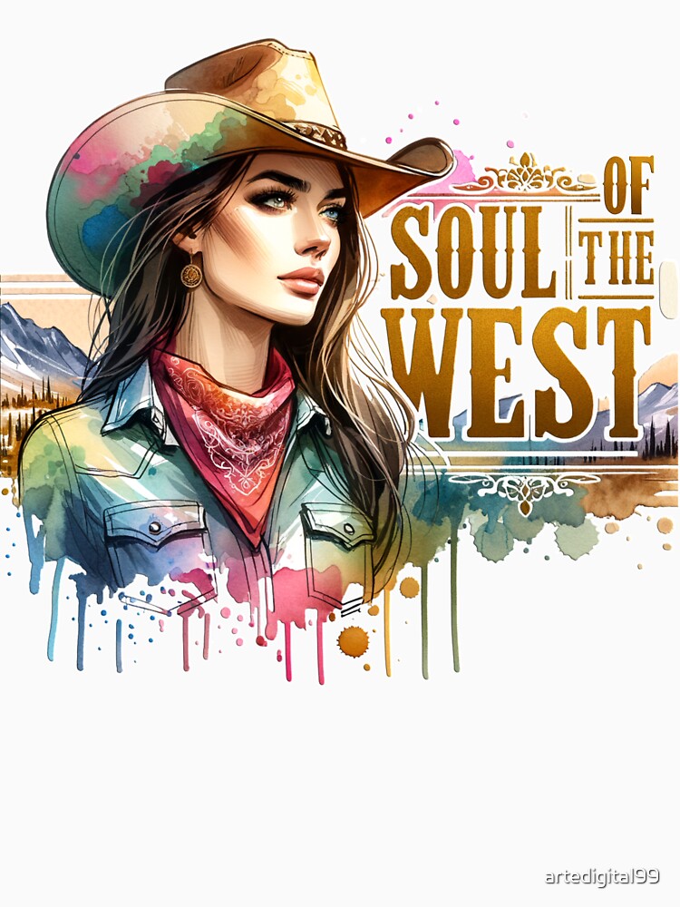 Western Cowgirl Design - Apparel, Mugs, Stickers & More by artedigital99