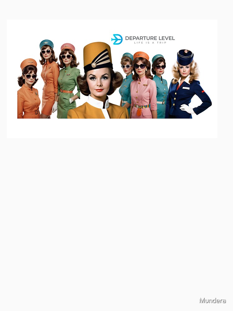 Retro Flight Attendant Collage - DepartureLevel.com by Mundera