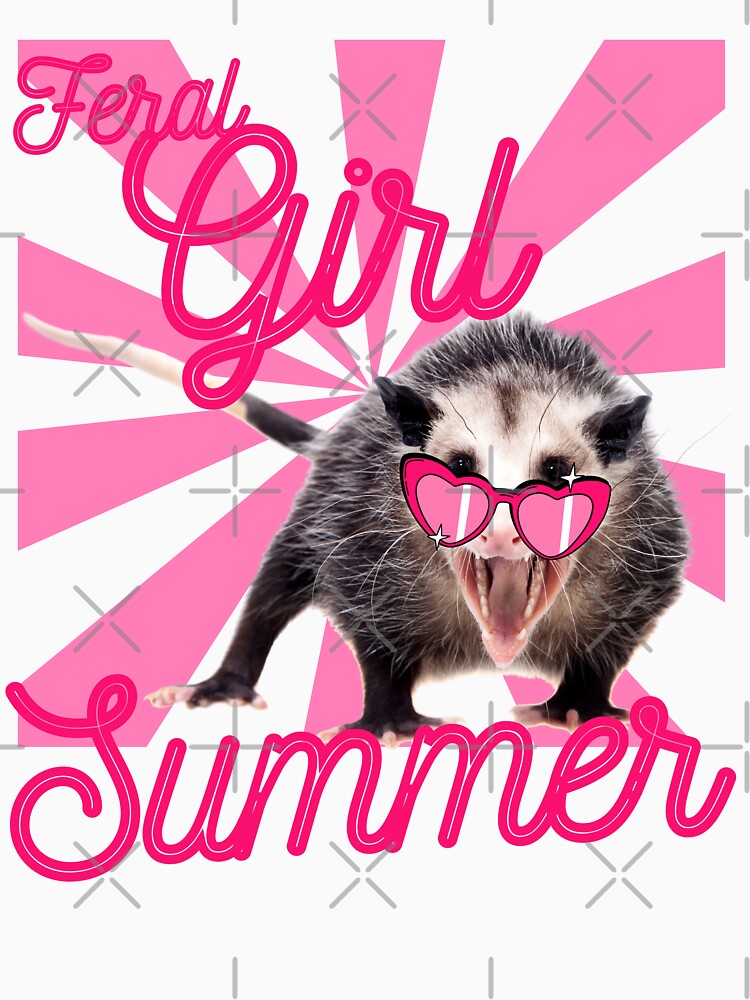 Feral Girl Summer - Funny Opossum by Cyrensea