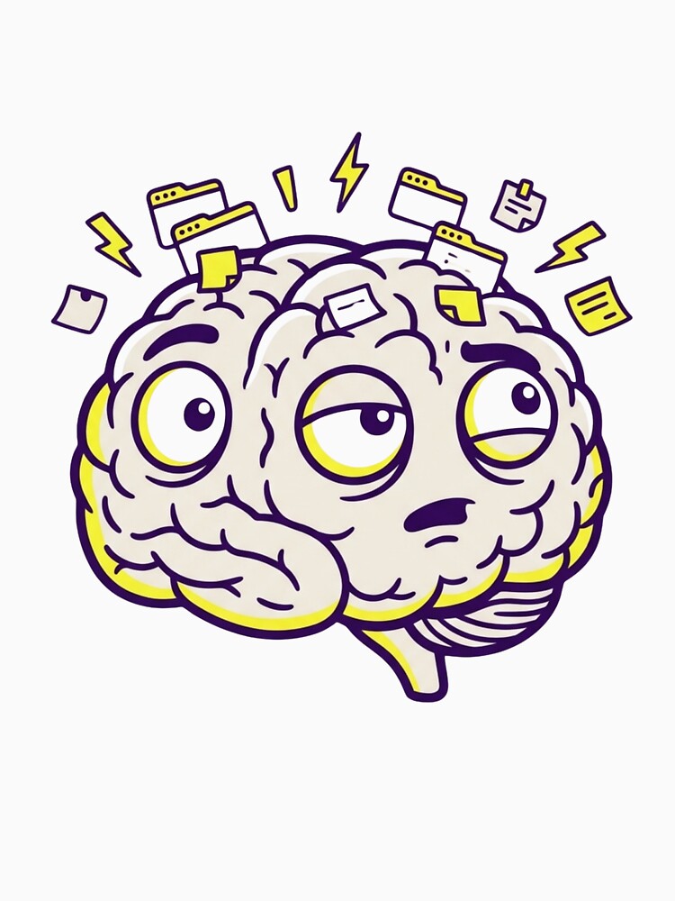 ADHD Brain With 47 Tabs Open Funny Neurodivergent Gift by CHAOS_CLUB
