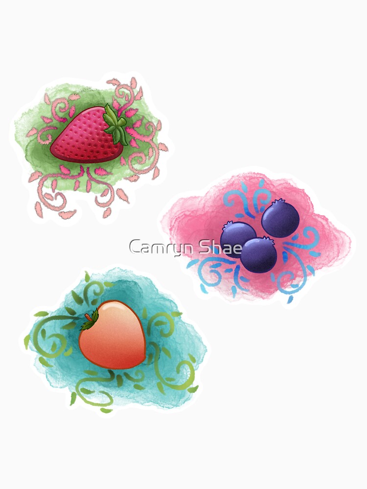 Fruity Floral Watercolour Design by WeirdCreatureCo