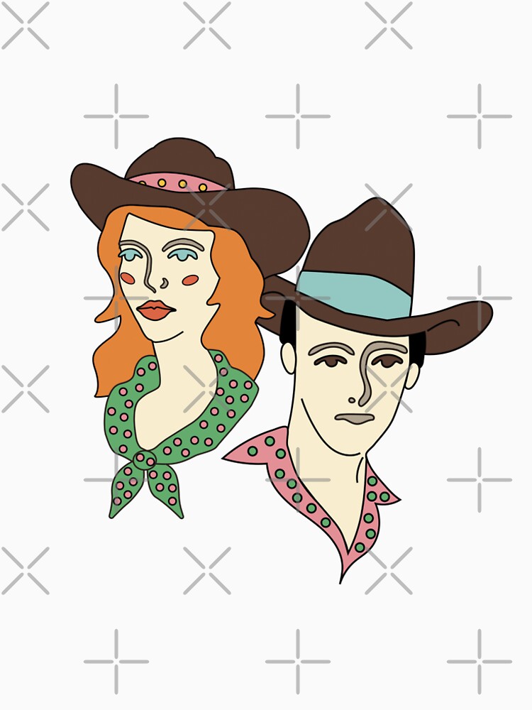 cowboy cowgirl stickers by lanouille