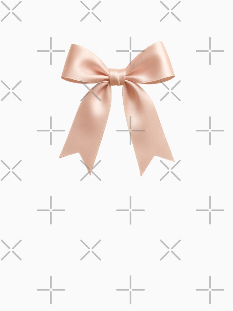 Pink satin bow- realistic coquette ribbon bow cut out by Wilde Brook