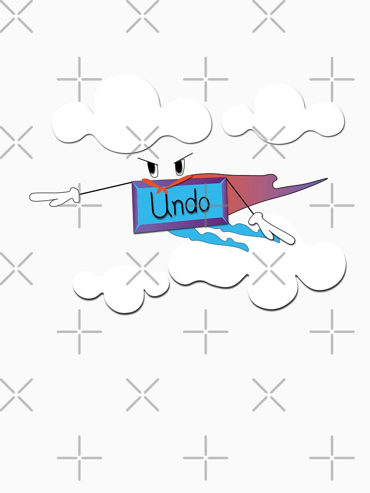 Undo to the Rescue | Funny Graphic Designer Illustration by Creatory.studio