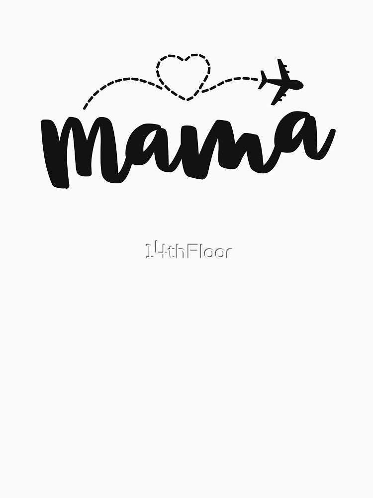 Mama Flight Attendant Shirts For Women Mom Mothers Day by 14thFloor