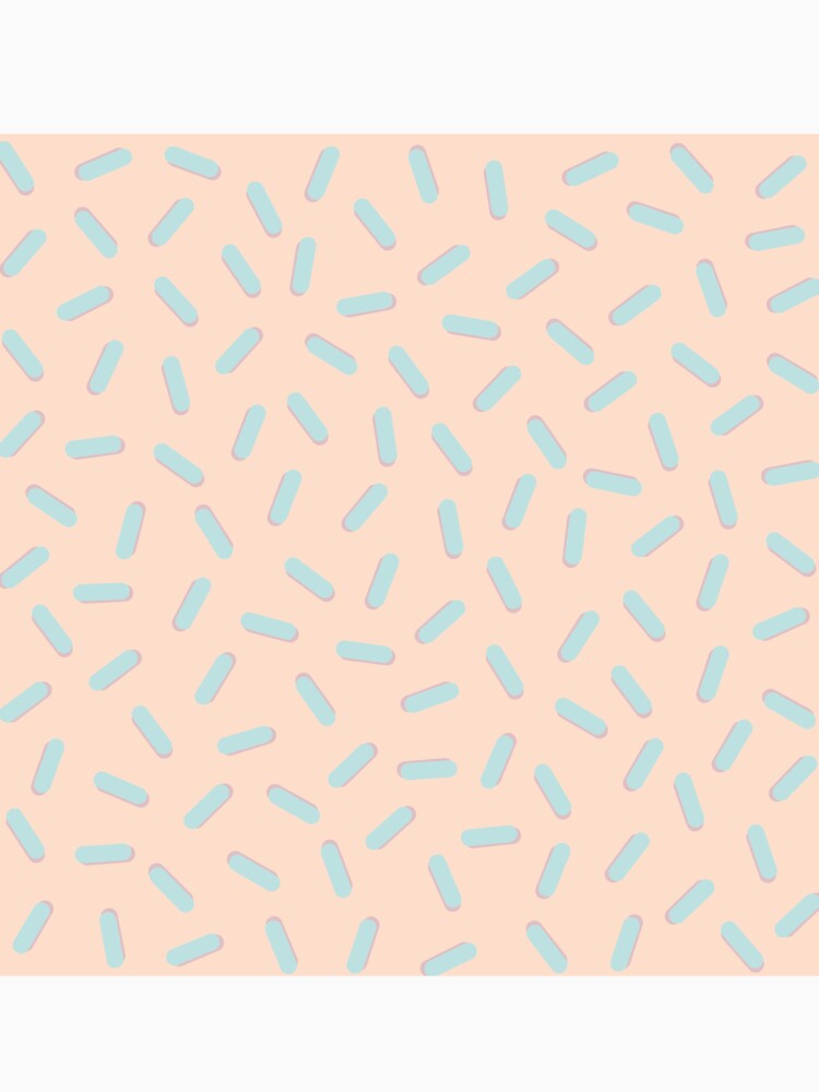 Memphis Bacteria Pattern Pastel Colors Peach Baby Blue by 5mmpaper