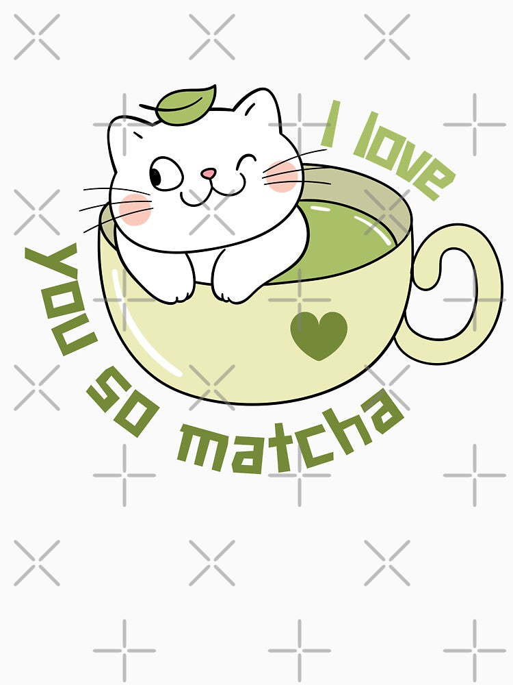 Kawaii Matcha Design – I Love You So Matcha | Cute Tea Pun by SunnyIris