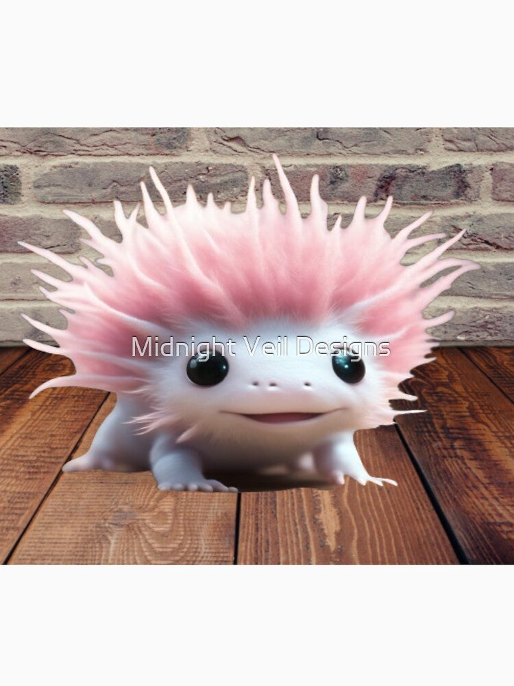 A Cute Axolotl (Background 11) by Midnight Veil Designs