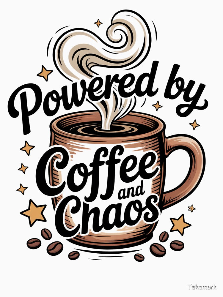 Funny Coffee Quote Shirt, Retro Typography Design for Coffee Lovers by Takemark