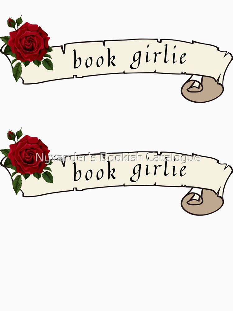 book girlie banner with a rose by Nyxander's Bookish Catalogue