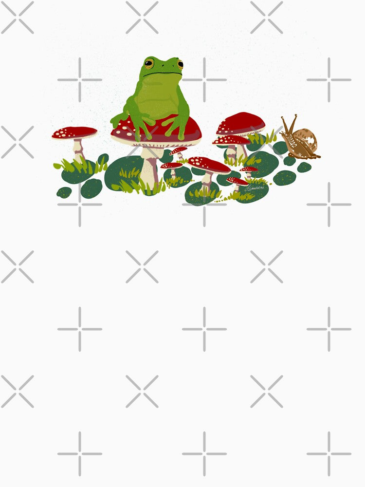 Cute frog on red mushrooms by Tucci-designs