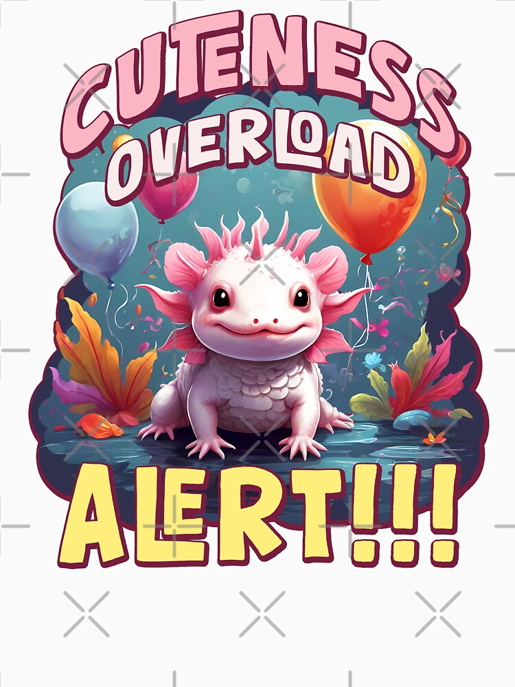 Cuteness Overload Alert!!! Pink Axolotl funy illustration. by Grygiel23