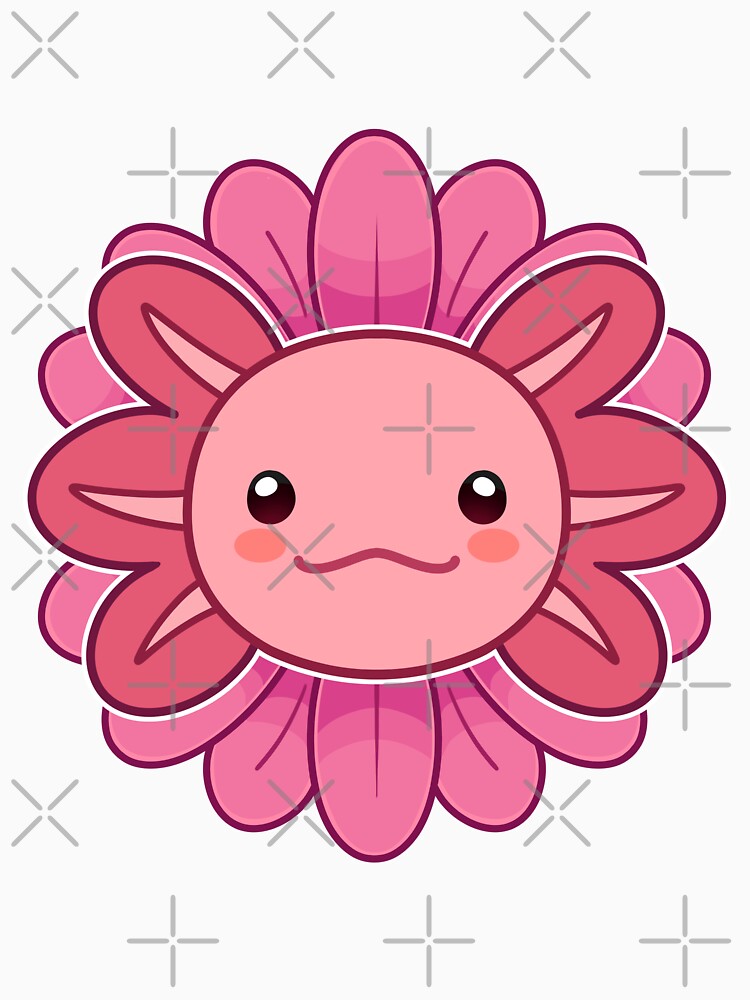 Axolotl Pink Flower by 137Moon