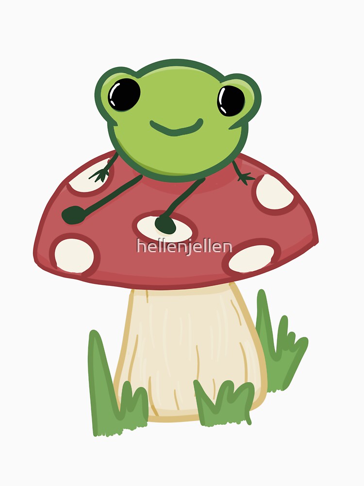 Frog chilling on a mushroom by hellenjellen