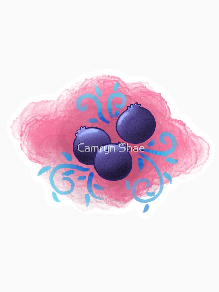 Blueberry Floral Watercolour Design by WeirdCreatureCo