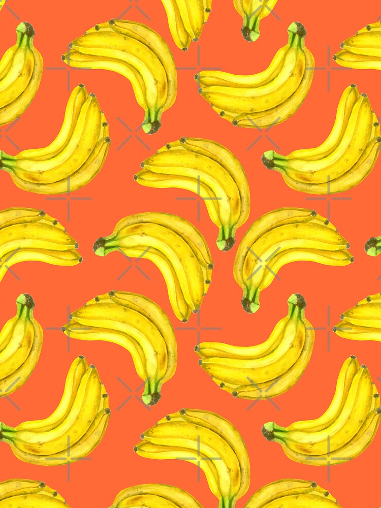 Bananas watercolor by Katerina Mitkova Kirilova