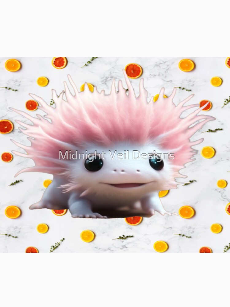 A Cute Axolotl (Background 13) by Midnight Veil Designs