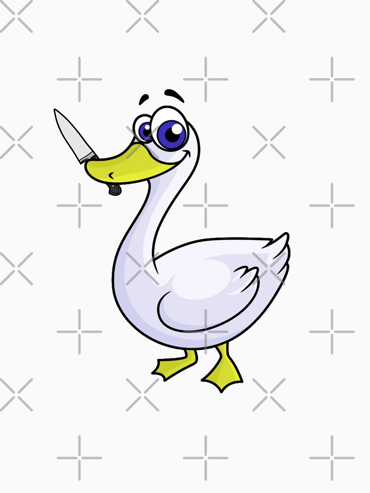 Goose With Knife by The Love Quill