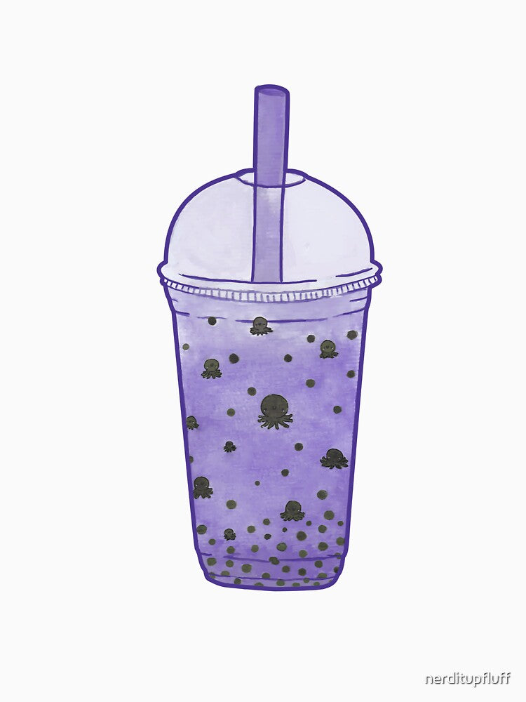 Octopus Bubble Tea (Purple) by nerditupfluff