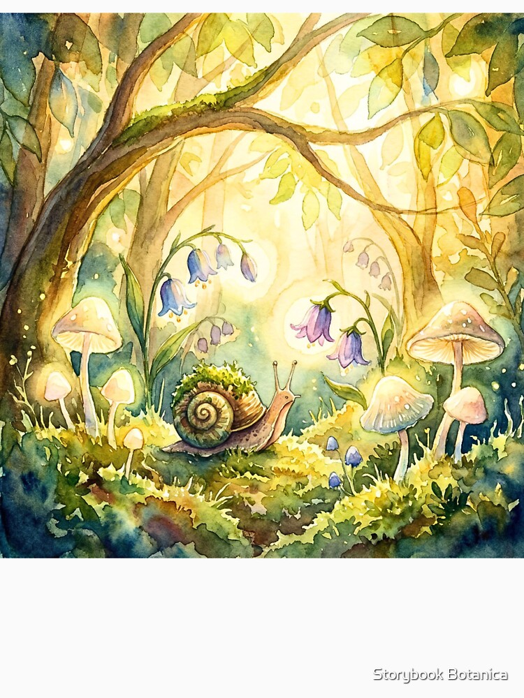 Whimsical Woodland Snail Fairycore Forest by Storybook Botanica