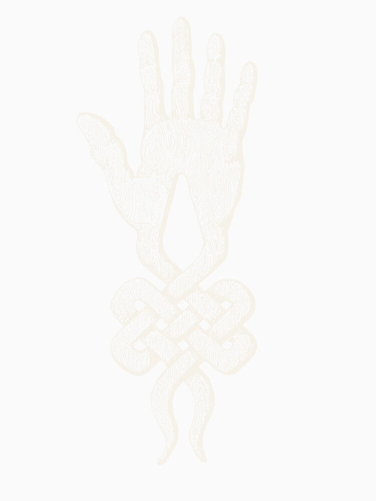 Engraving of Hand in Knot - Esoteric Drawing by Arcane Orchid