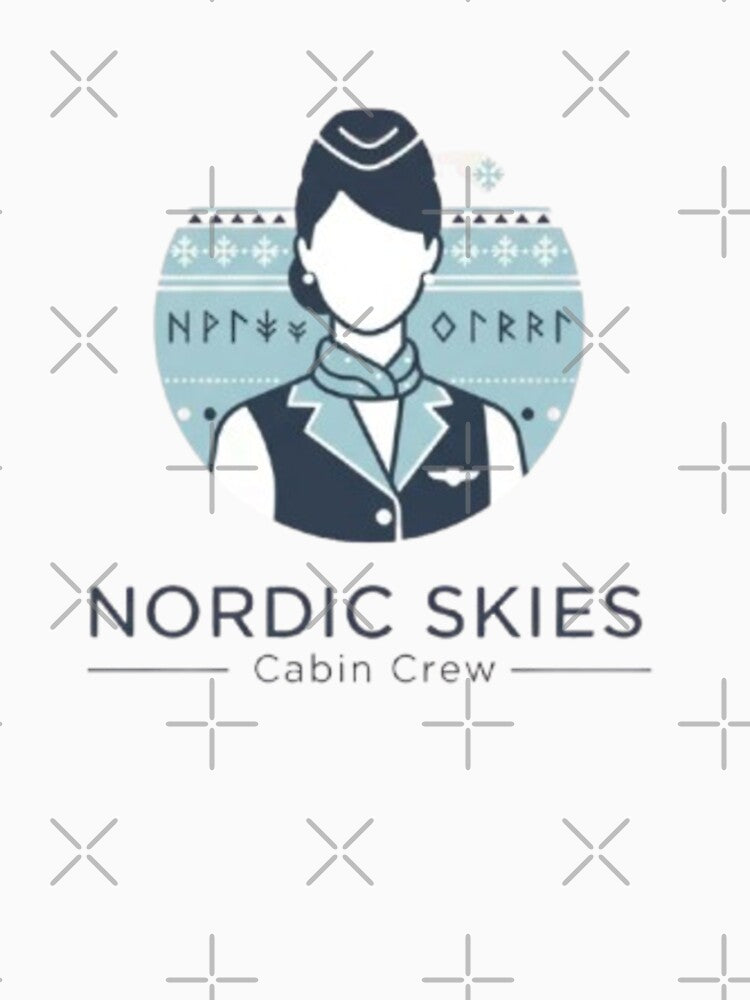 Minimalist Nordic Hostess – Runes and Snowflakes Design by FutureService