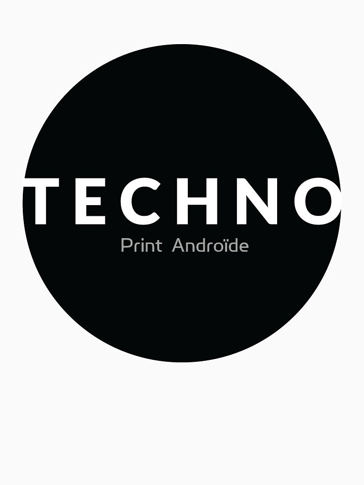 Techno minimalist quote typo by Print  Androïde